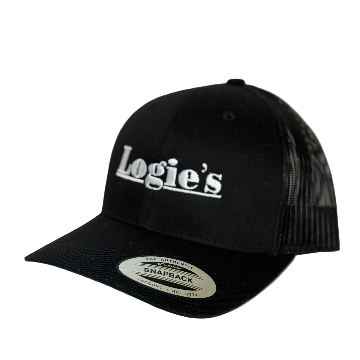 Logie's Black Adjustable Trucker Hat